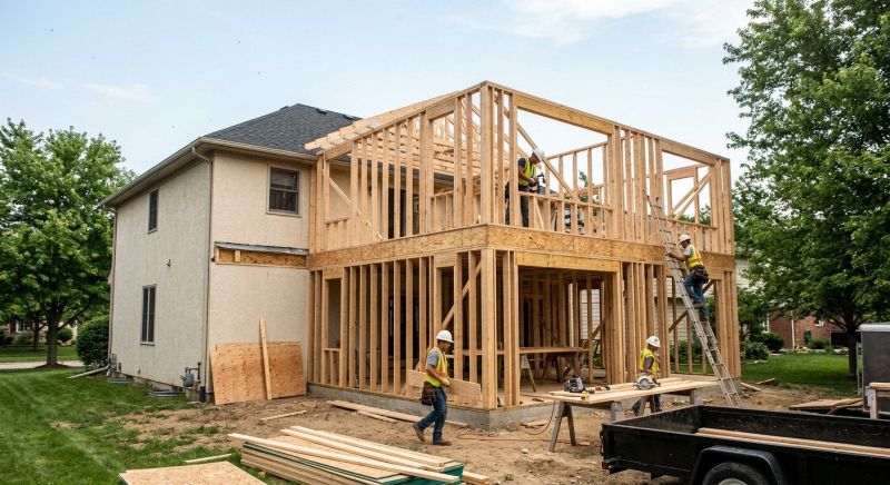 House Addition Framing in Wilmington, NC