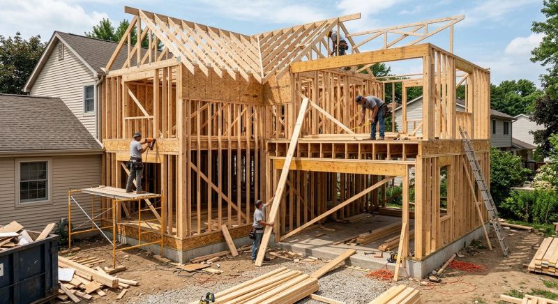 House Addition Framing in Wilmington, NC