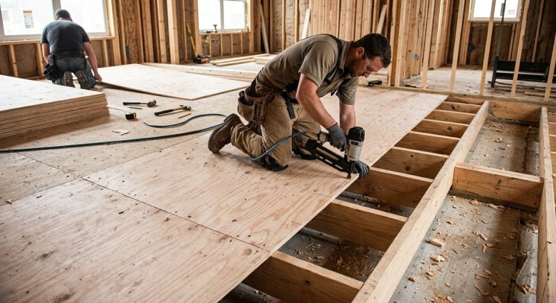 Plywood Flooring Installation in Wilmington, NC