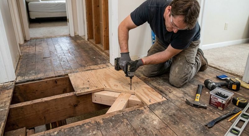 Squeaking Floor Repair in Wilmington, NC